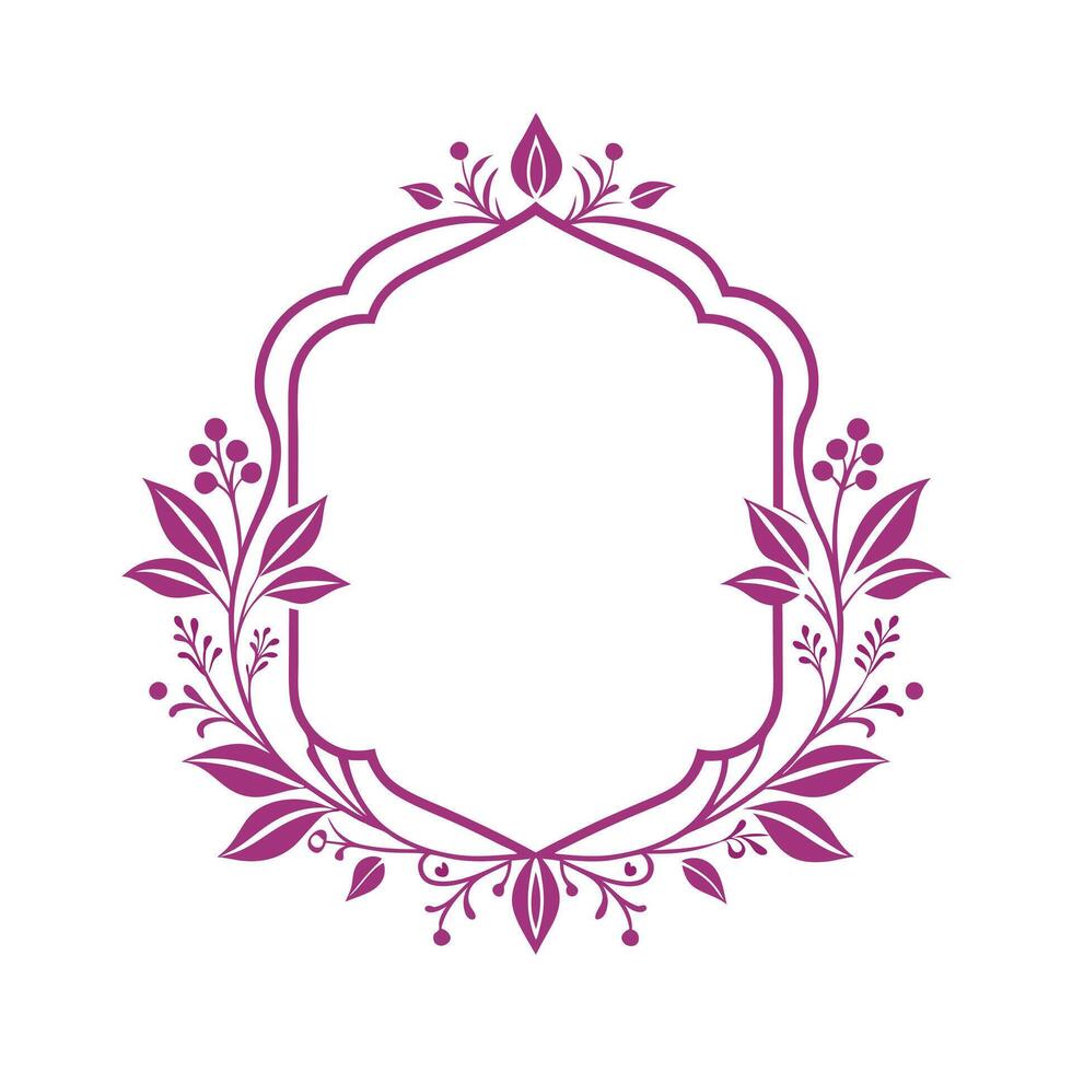 Beautiful Floral Frame Border Illustration vector