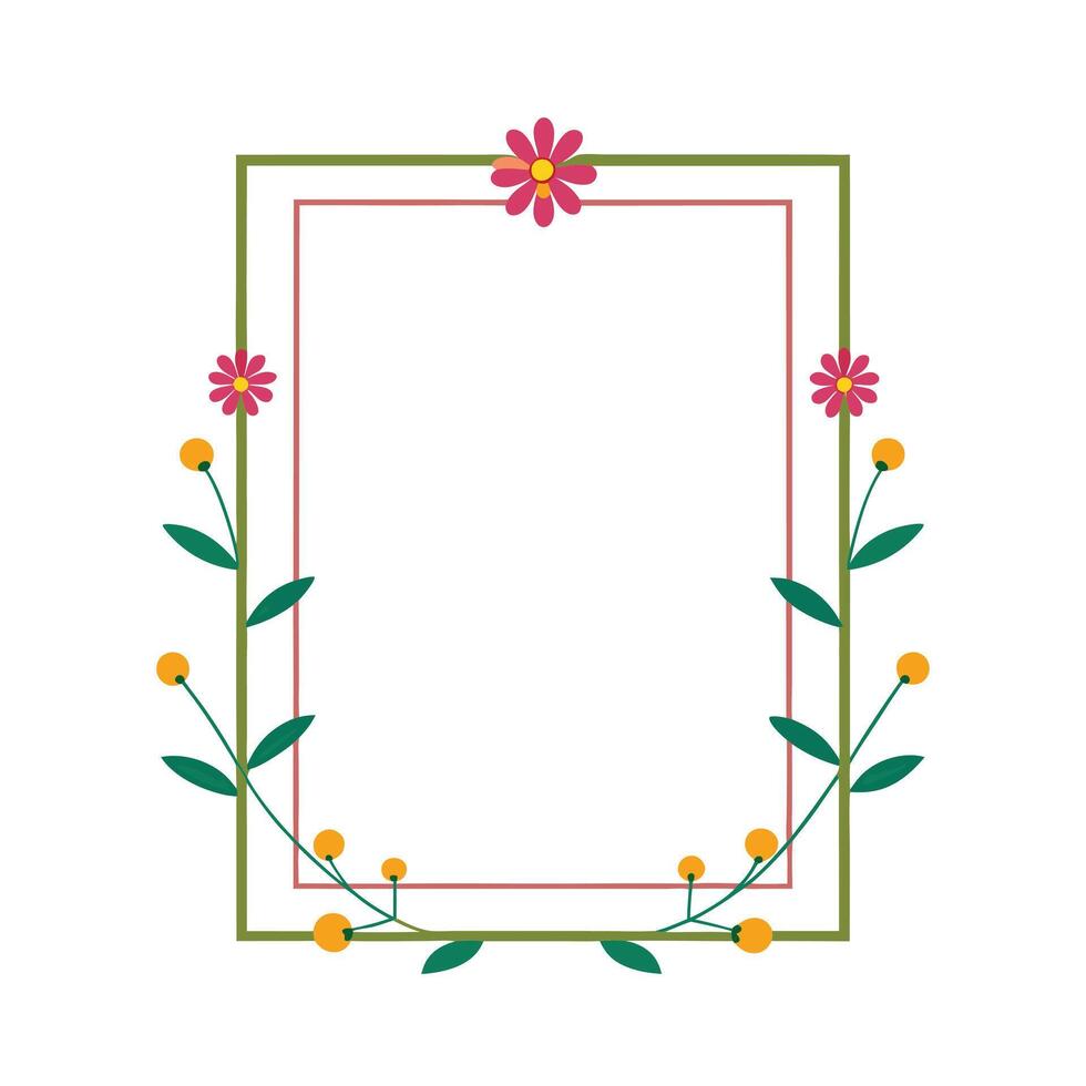 Beautiful Floral Frame Border Illustration vector