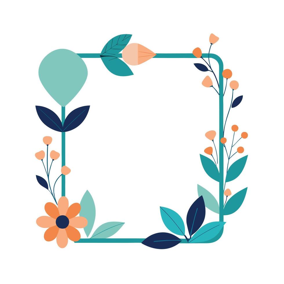 Beautiful Floral Frame Border Illustration vector