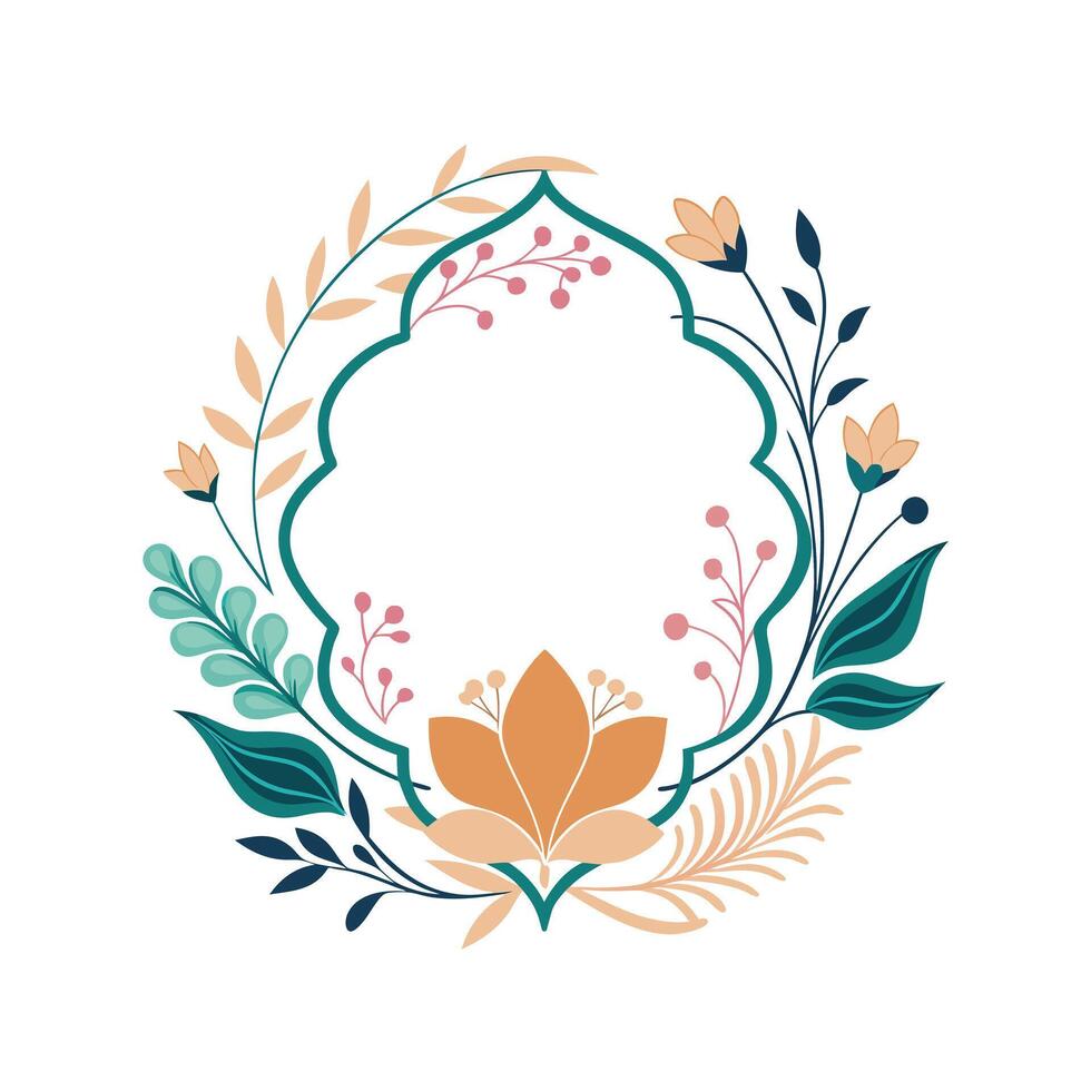 Beautiful Floral Frame Border Illustration vector