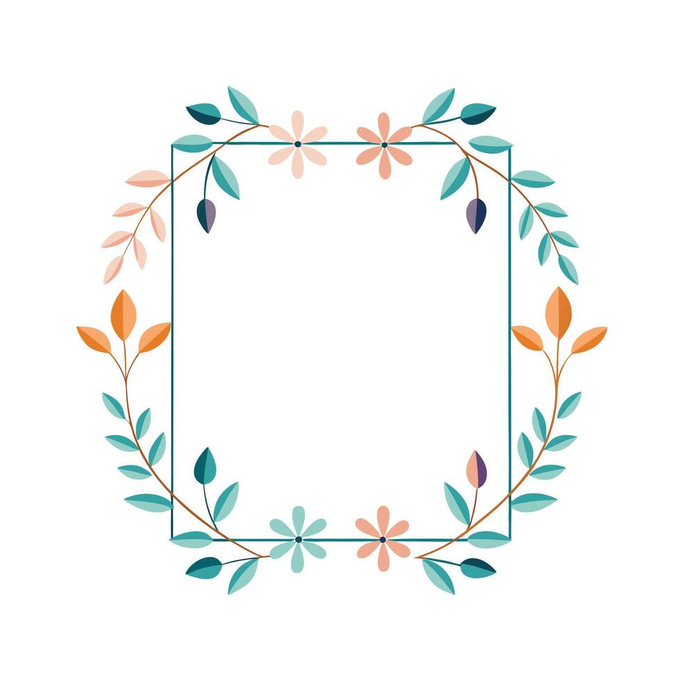 Beautiful Floral Frame Border Illustration vector