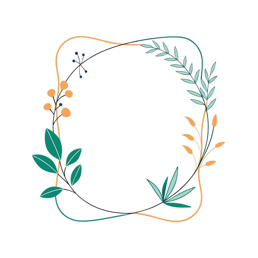 Beautiful Floral Frame Border Illustration vector