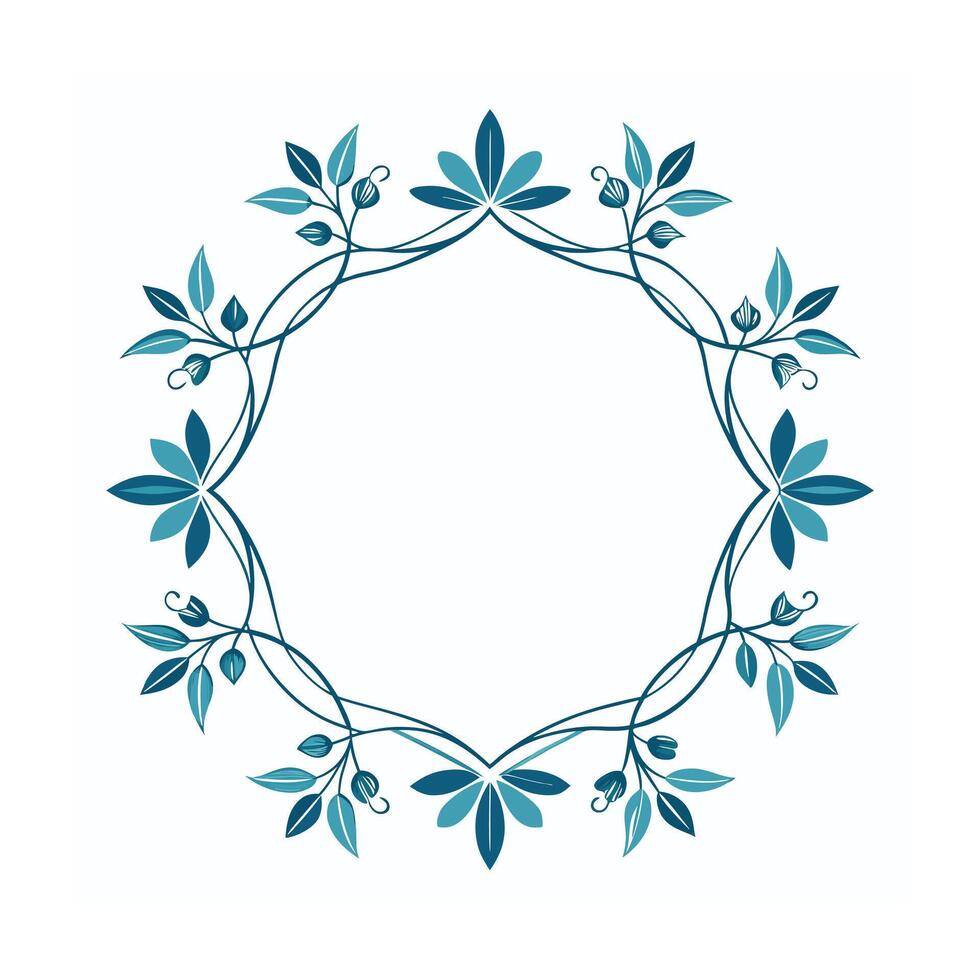 Beautiful Floral Frame Border Illustration vector