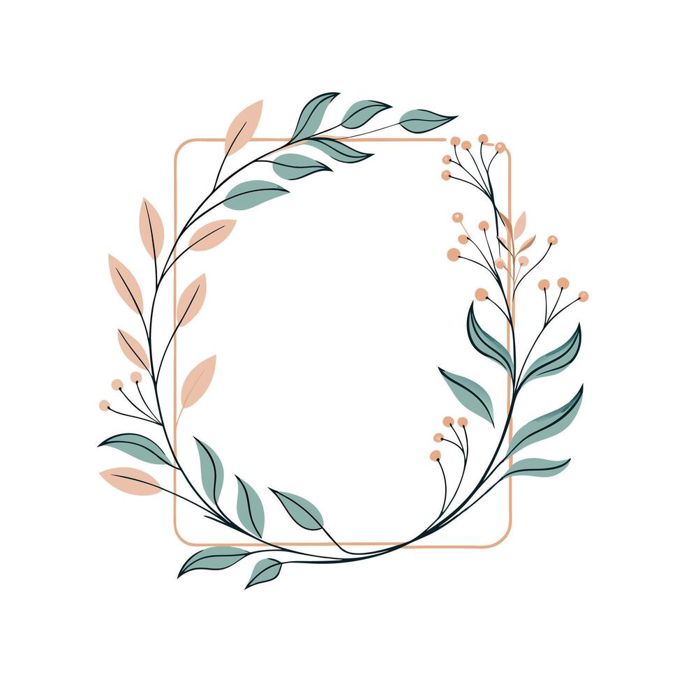 Beautiful Floral Frame Border Illustration vector
