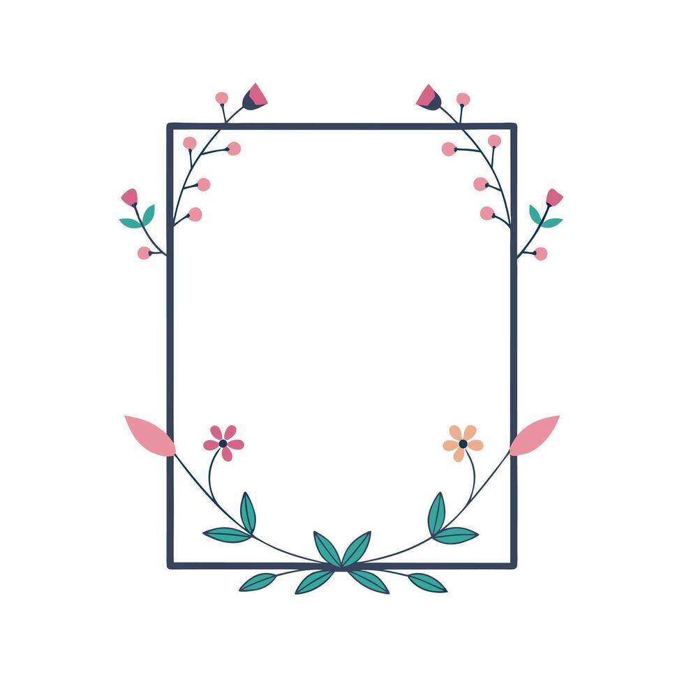 Beautiful Floral Frame Border Illustration vector