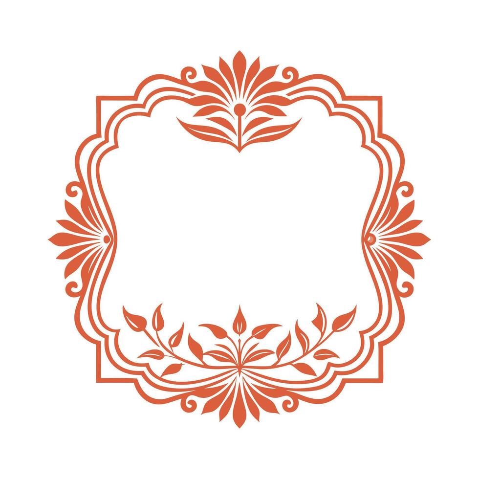 Beautiful Floral Frame Border Illustration vector