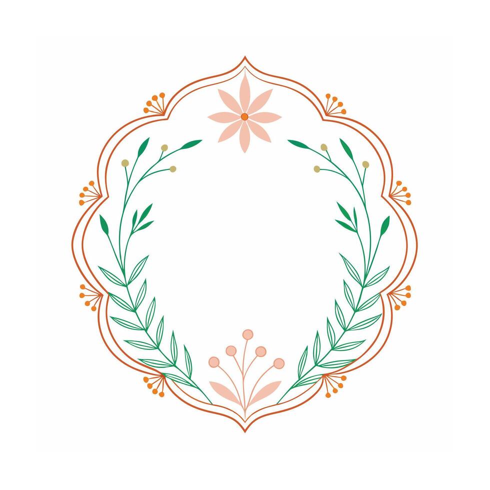 Beautiful Floral Frame Border Illustration vector