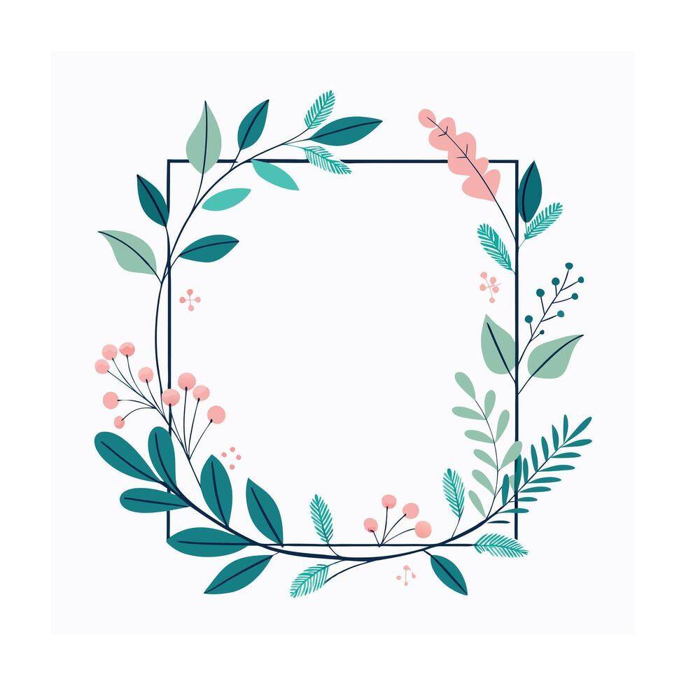 Beautiful Floral Frame Border Illustration vector