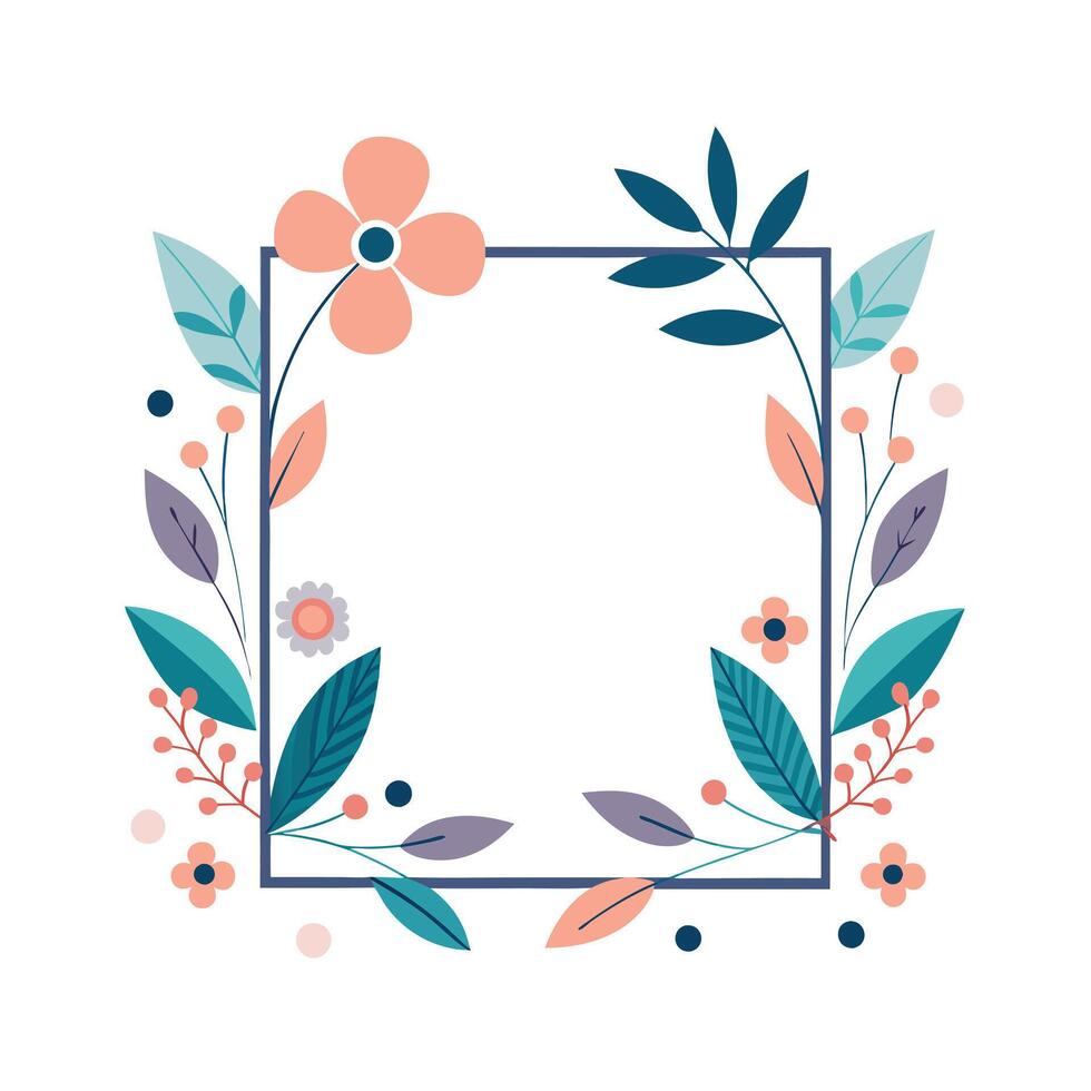 Beautiful Floral Frame Border Illustration vector