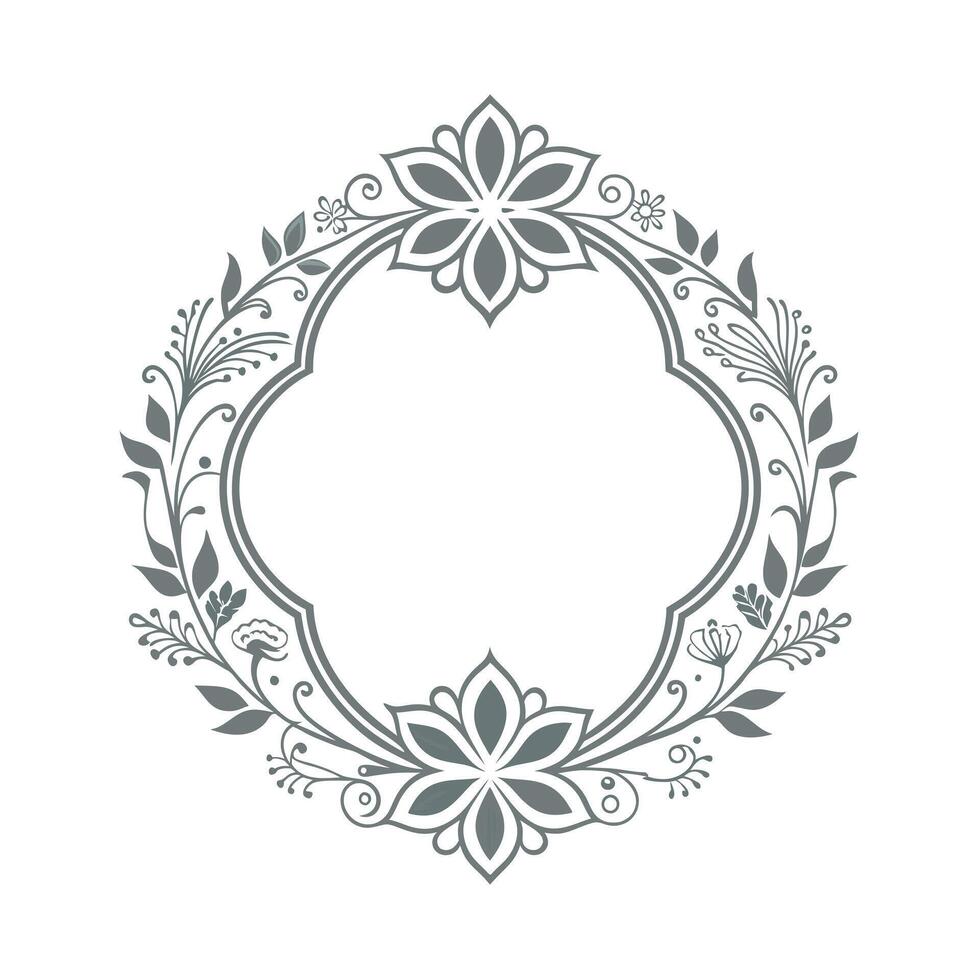 Beautiful Floral Frame Border Illustration vector
