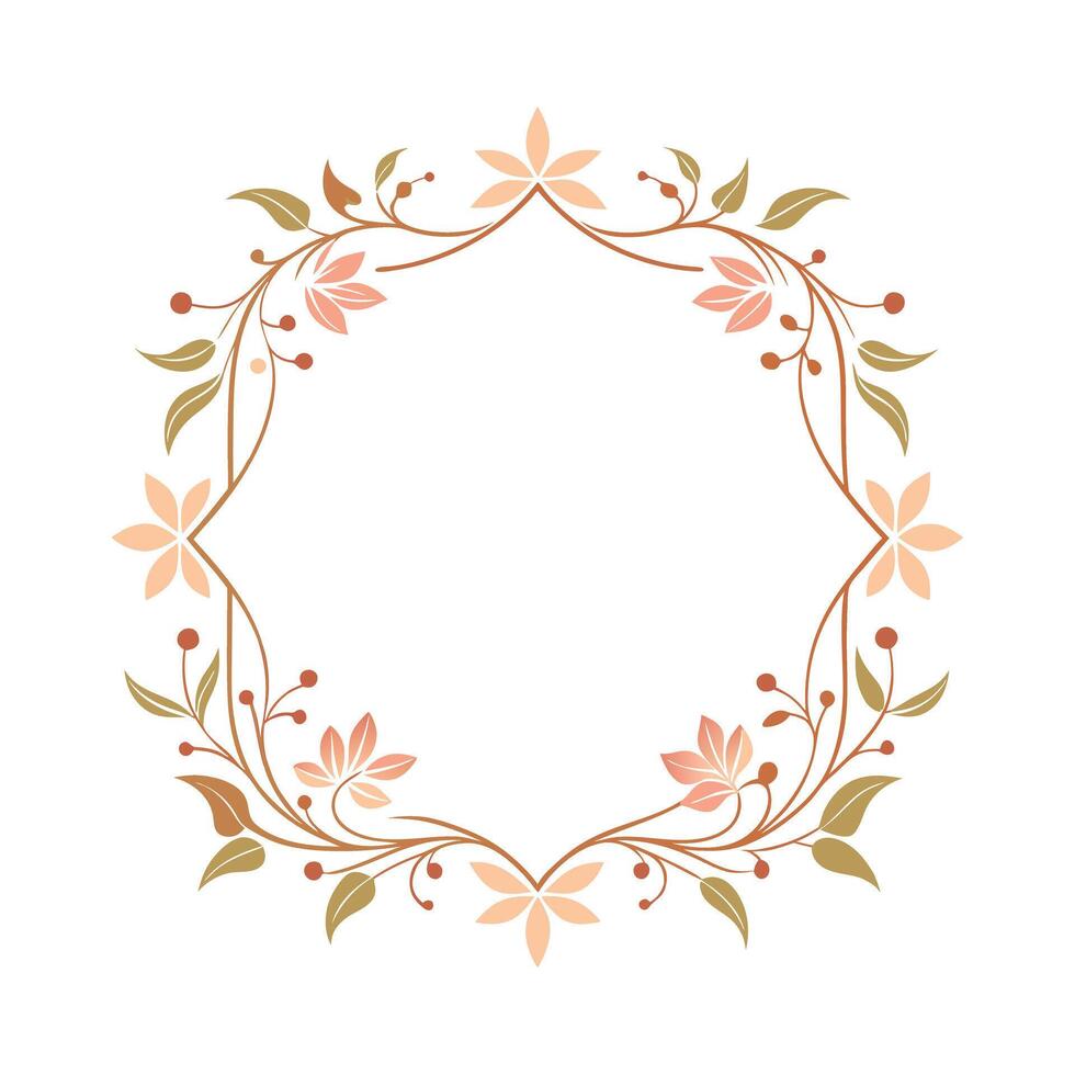 Beautiful Floral Frame Border Illustration vector