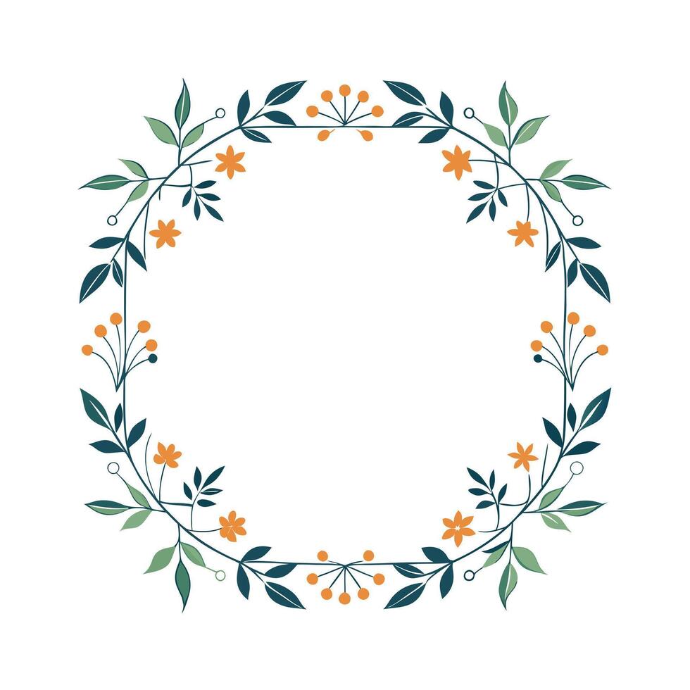Beautiful Floral Frame Border Illustration vector