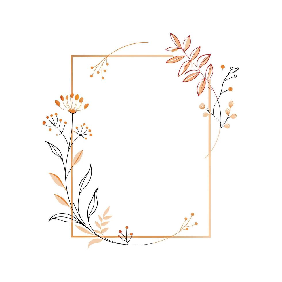 Beautiful Floral Frame Border Illustration vector