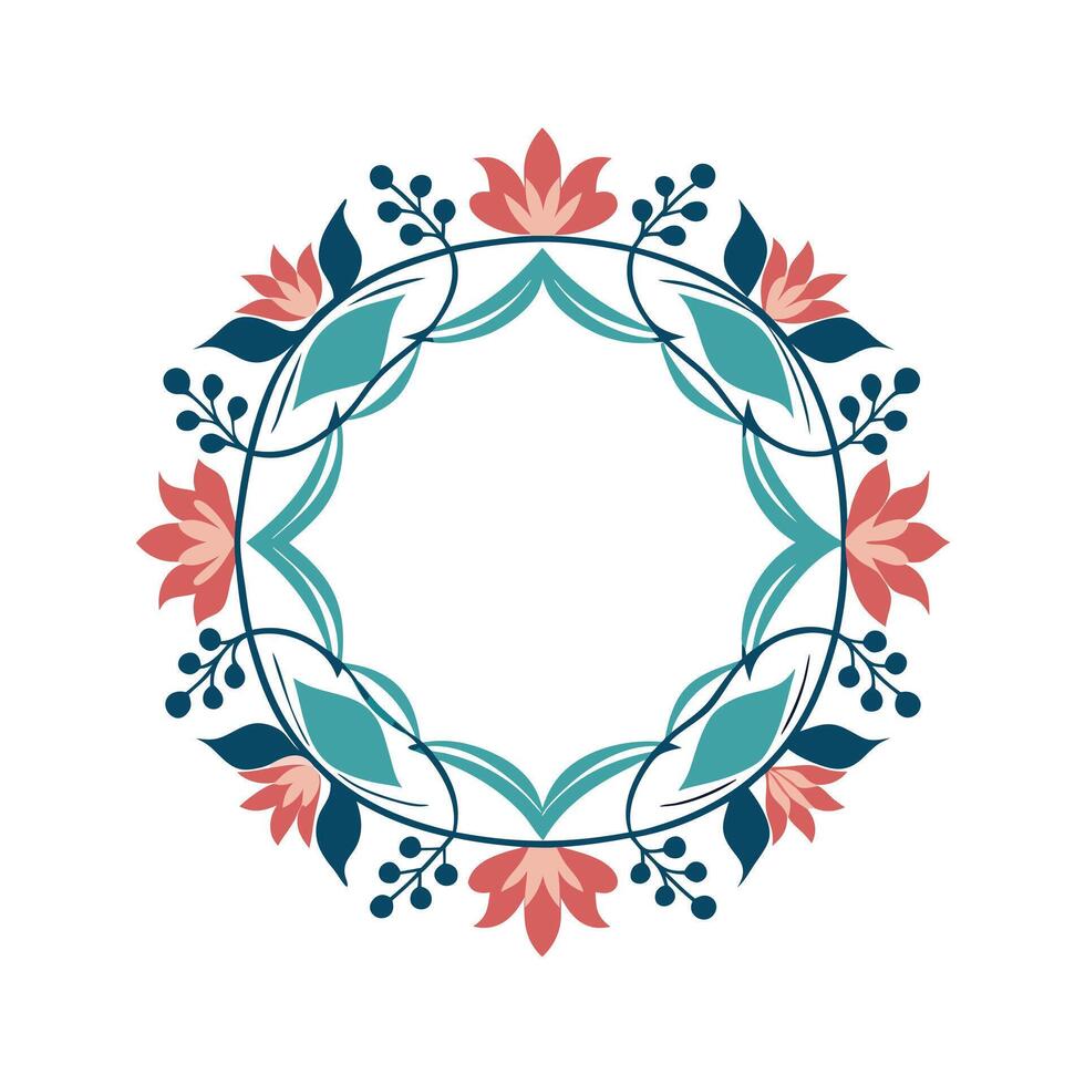 Beautiful Floral Frame Border Illustration vector