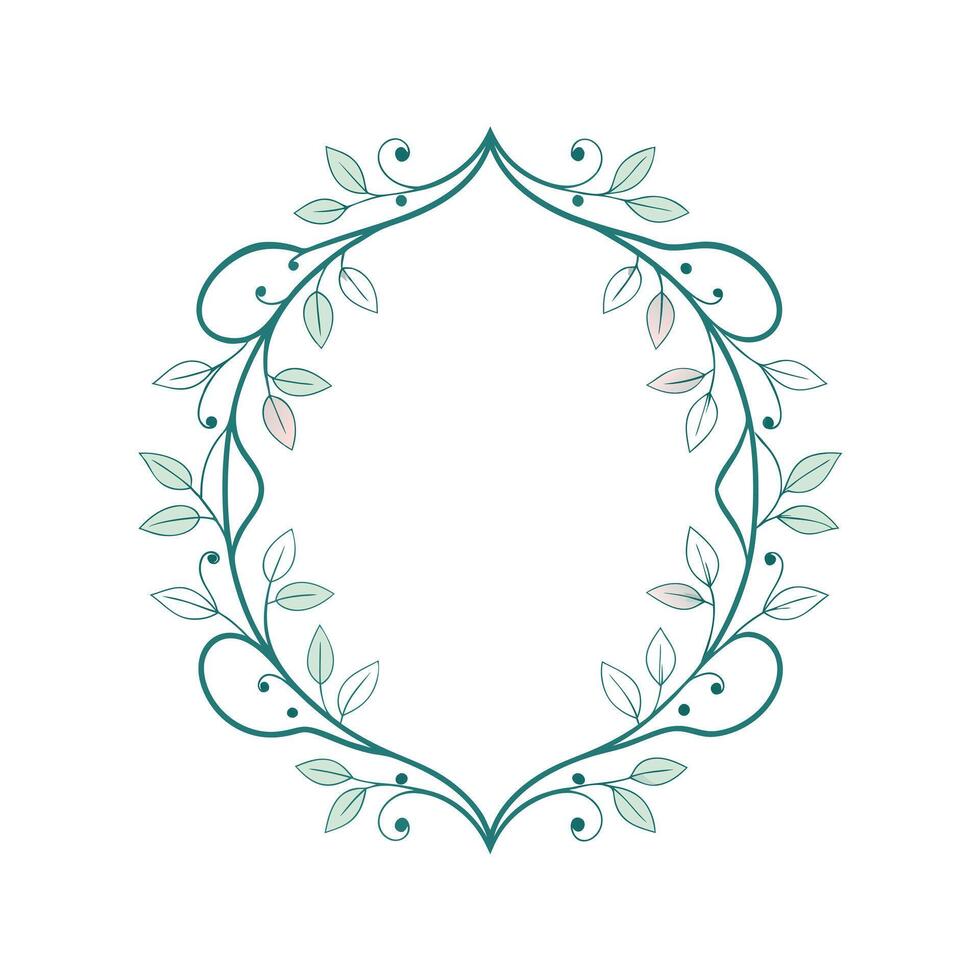 Beautiful Floral Frame Border Illustration vector