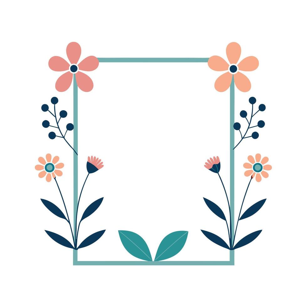 Beautiful Floral Frame Border Illustration vector
