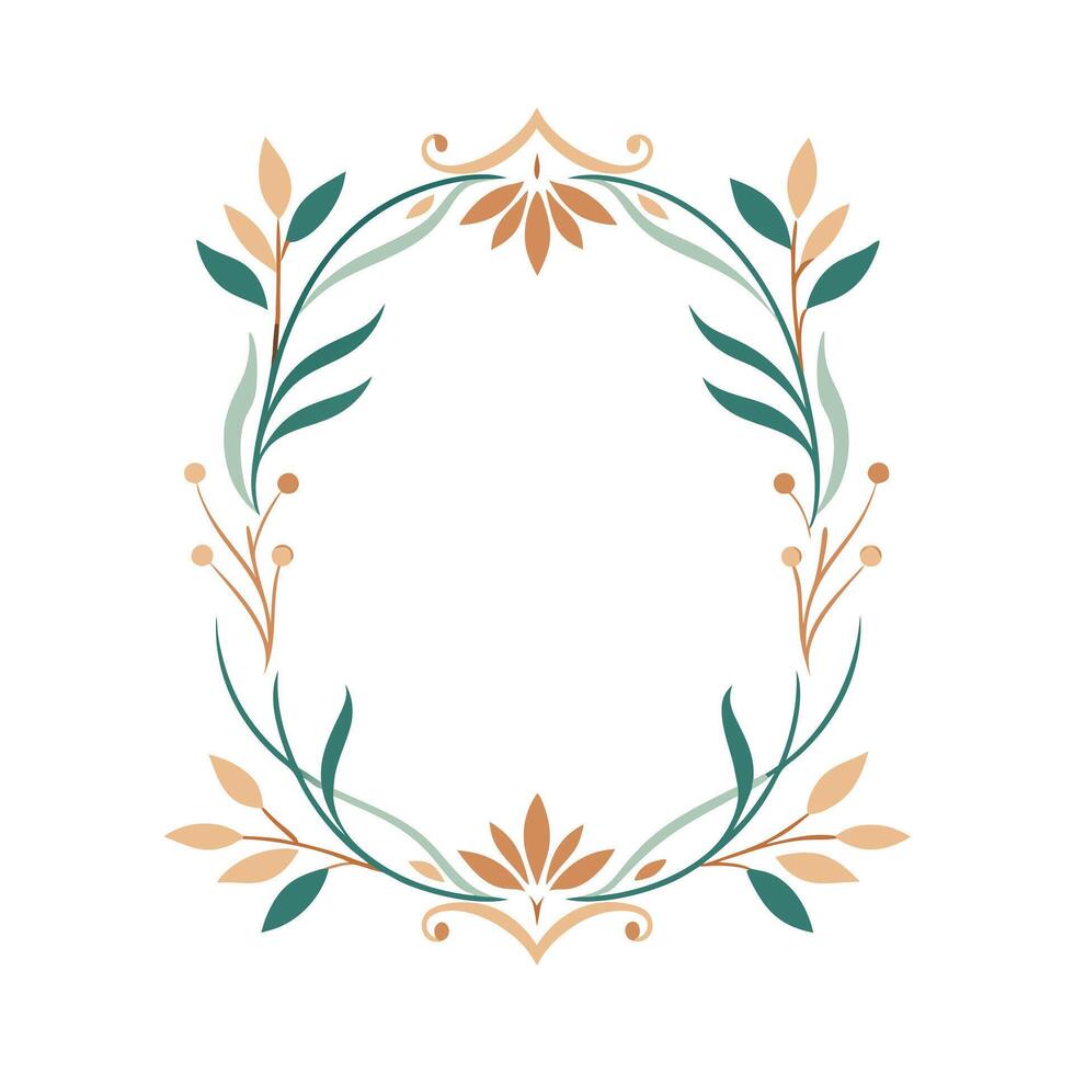 Beautiful Floral Frame Border Illustration vector