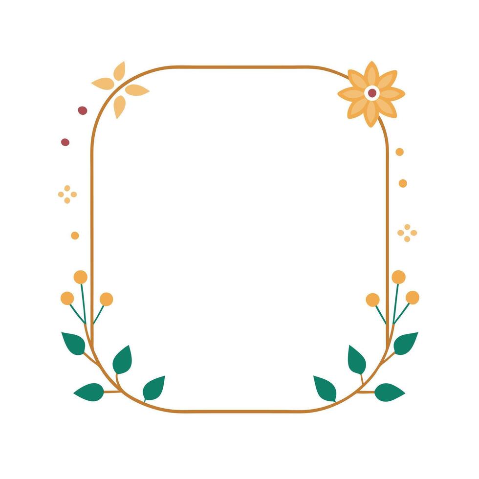Beautiful Floral Frame Border Illustration vector