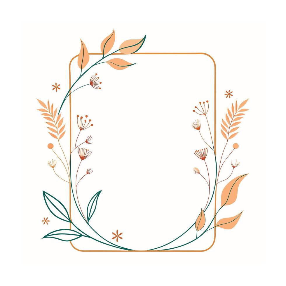 Beautiful Floral Frame Border Illustration vector