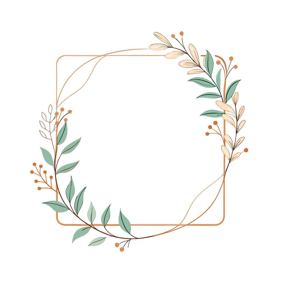 Beautiful Floral Frame Border Illustration vector