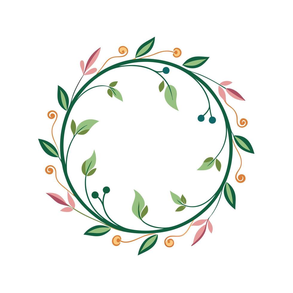 Beautiful Floral Frame Border Illustration vector
