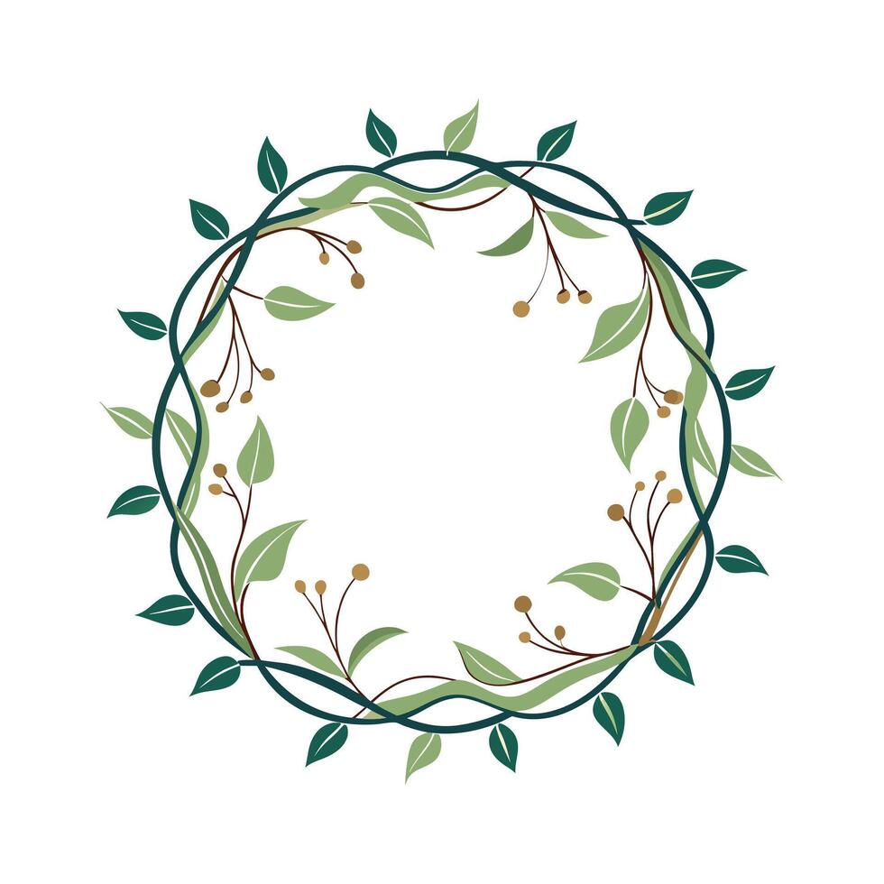 Beautiful Floral Frame Border Illustration vector