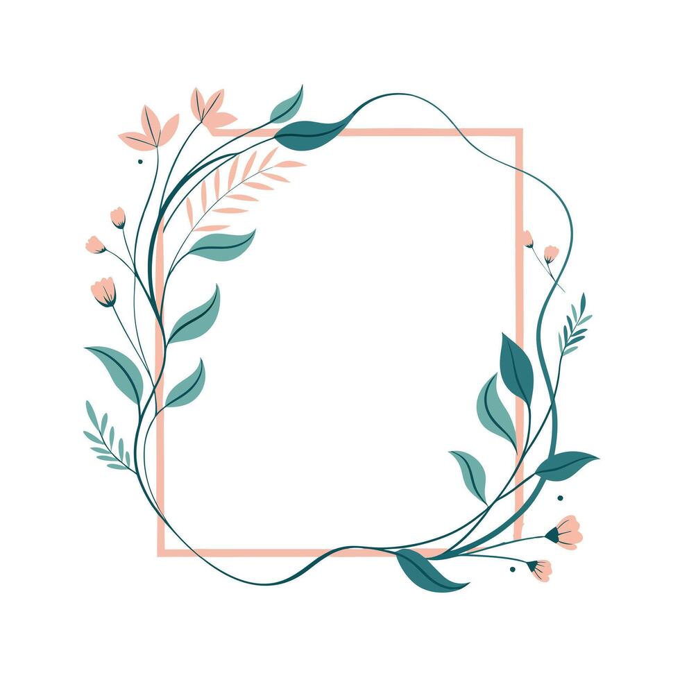 Beautiful Floral Frame Border Illustration vector