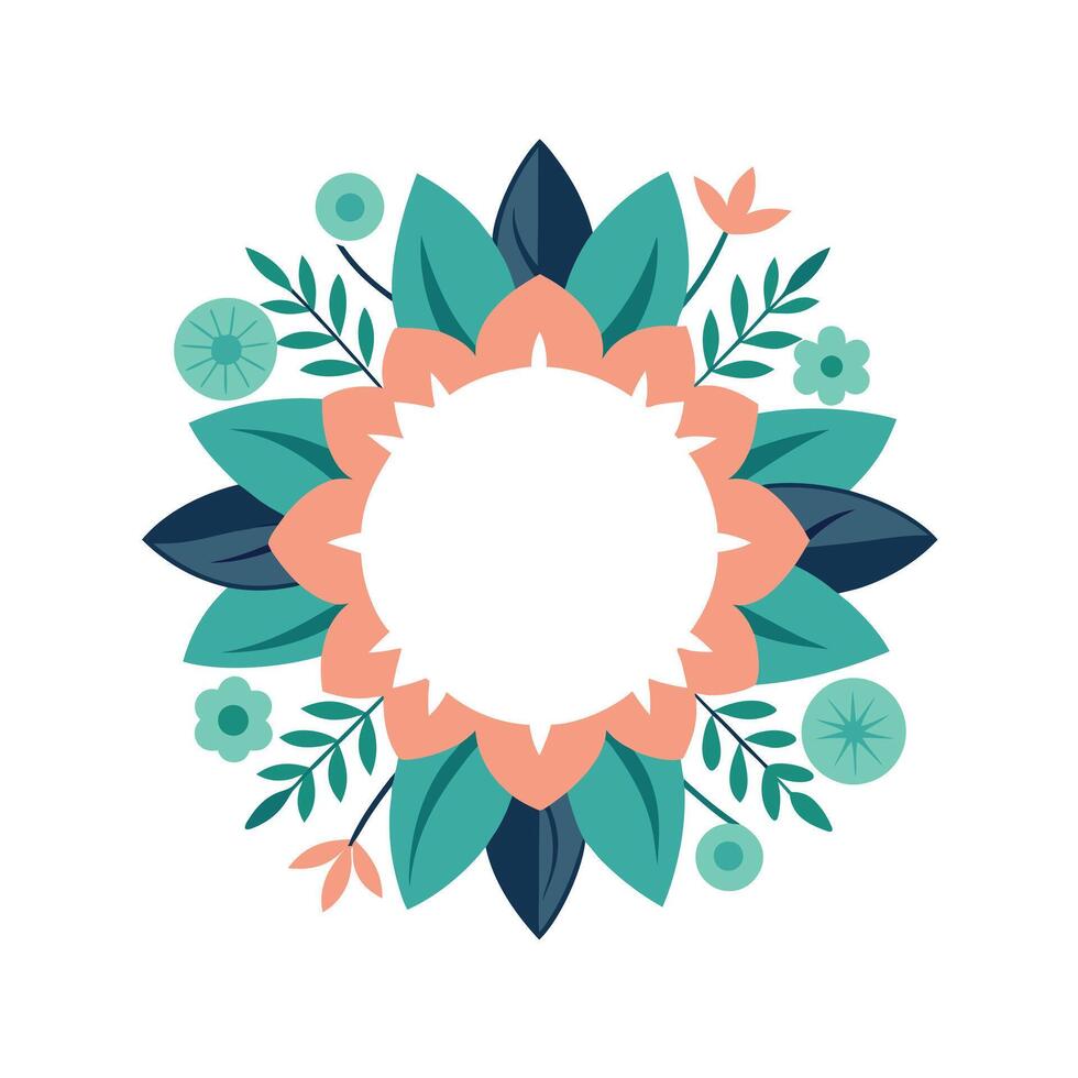 Beautiful Floral Frame Border Illustration vector