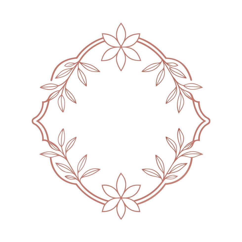 Beautiful Floral Frame Border Illustration vector