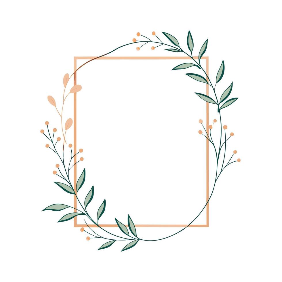 Beautiful Floral Frame Border Illustration vector