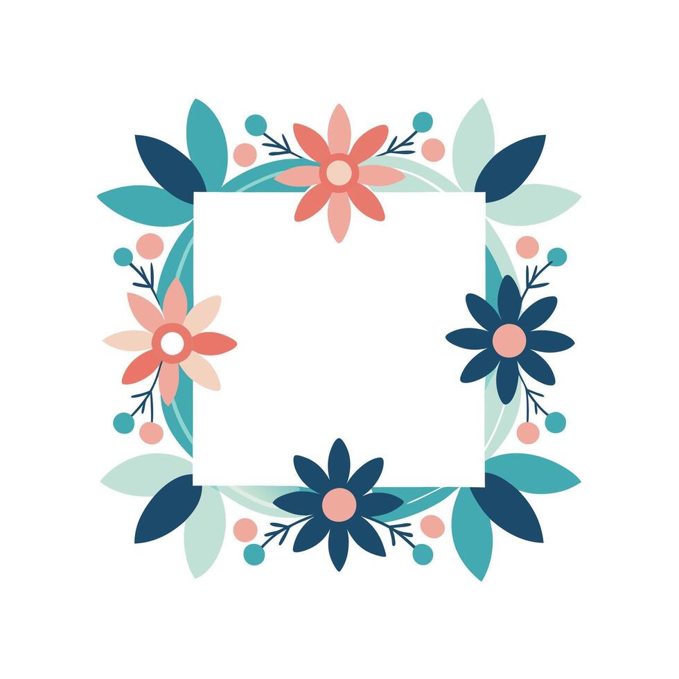 Beautiful Floral Frame Border Illustration vector