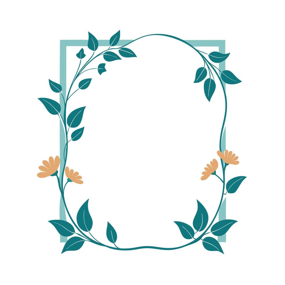 Beautiful Floral Frame Border Illustration vector