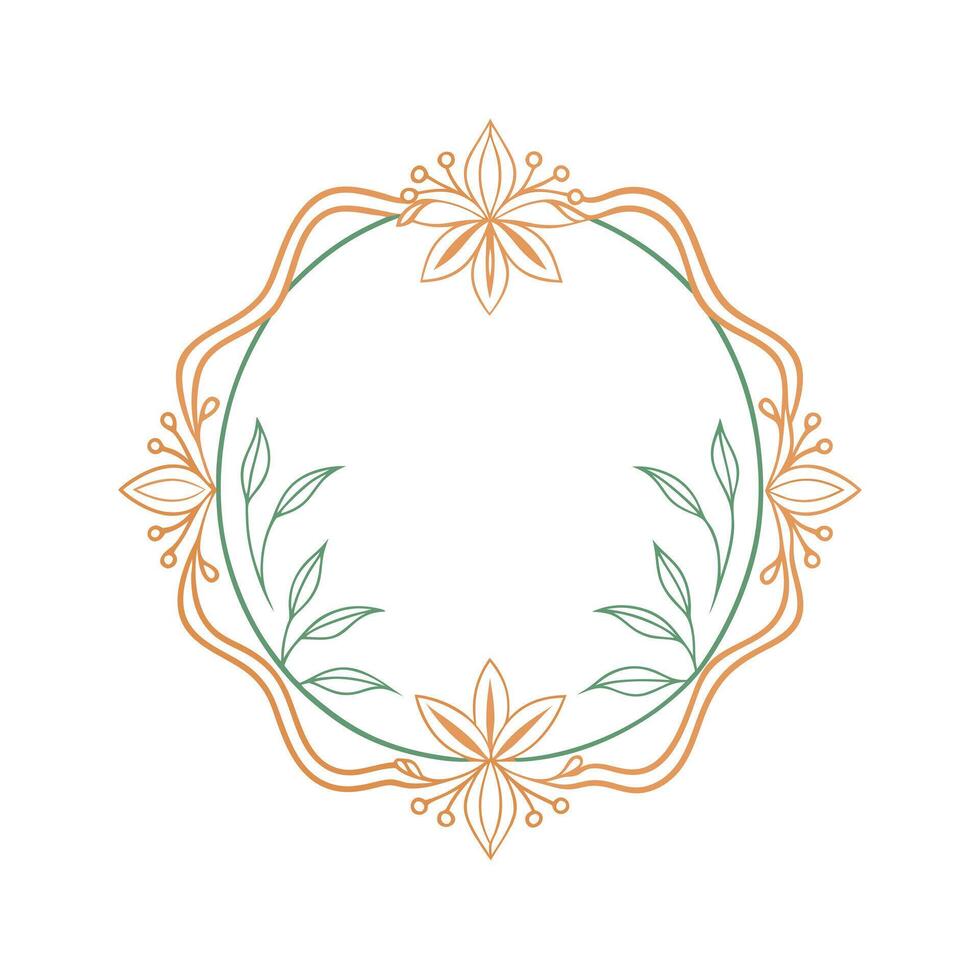 Beautiful Floral Frame Border Illustration vector