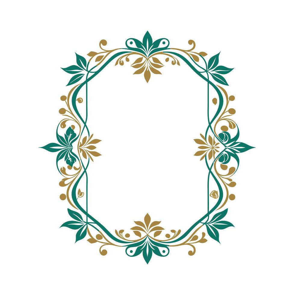 Beautiful Floral Frame Border Illustration vector