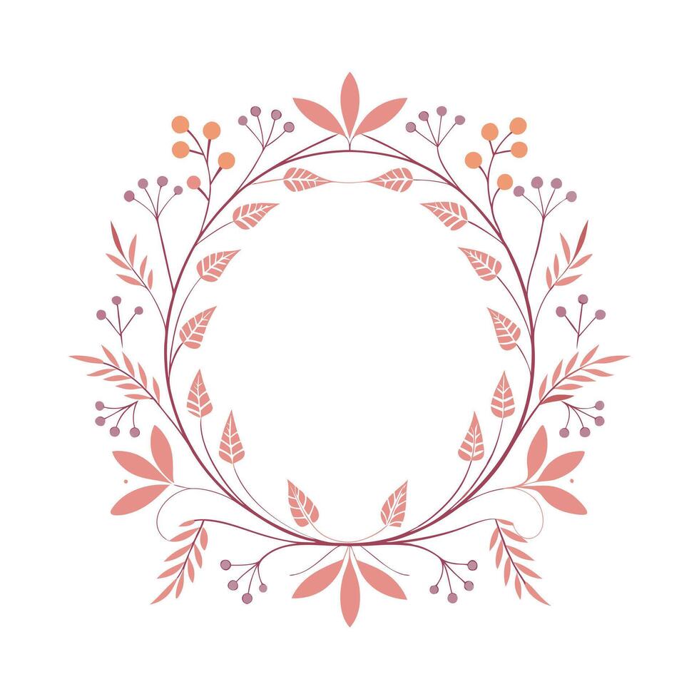 Beautiful Floral Frame Border Illustration vector