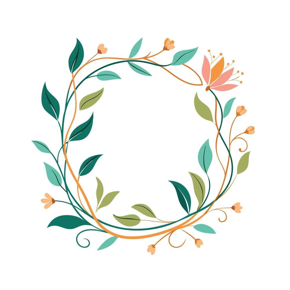 Beautiful Floral Frame Border Illustration vector