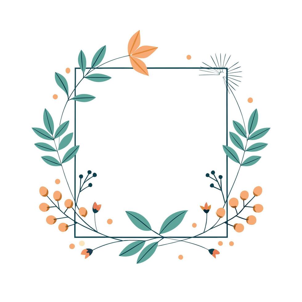 Beautiful Floral Frame Border Illustration vector