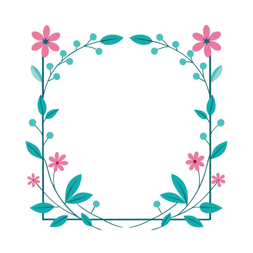 Beautiful Floral Frame Border Illustration vector