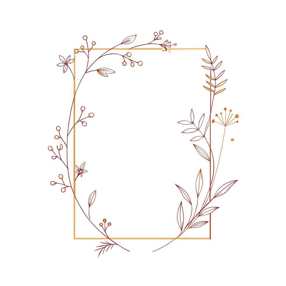 Beautiful Floral Frame Border Illustration vector