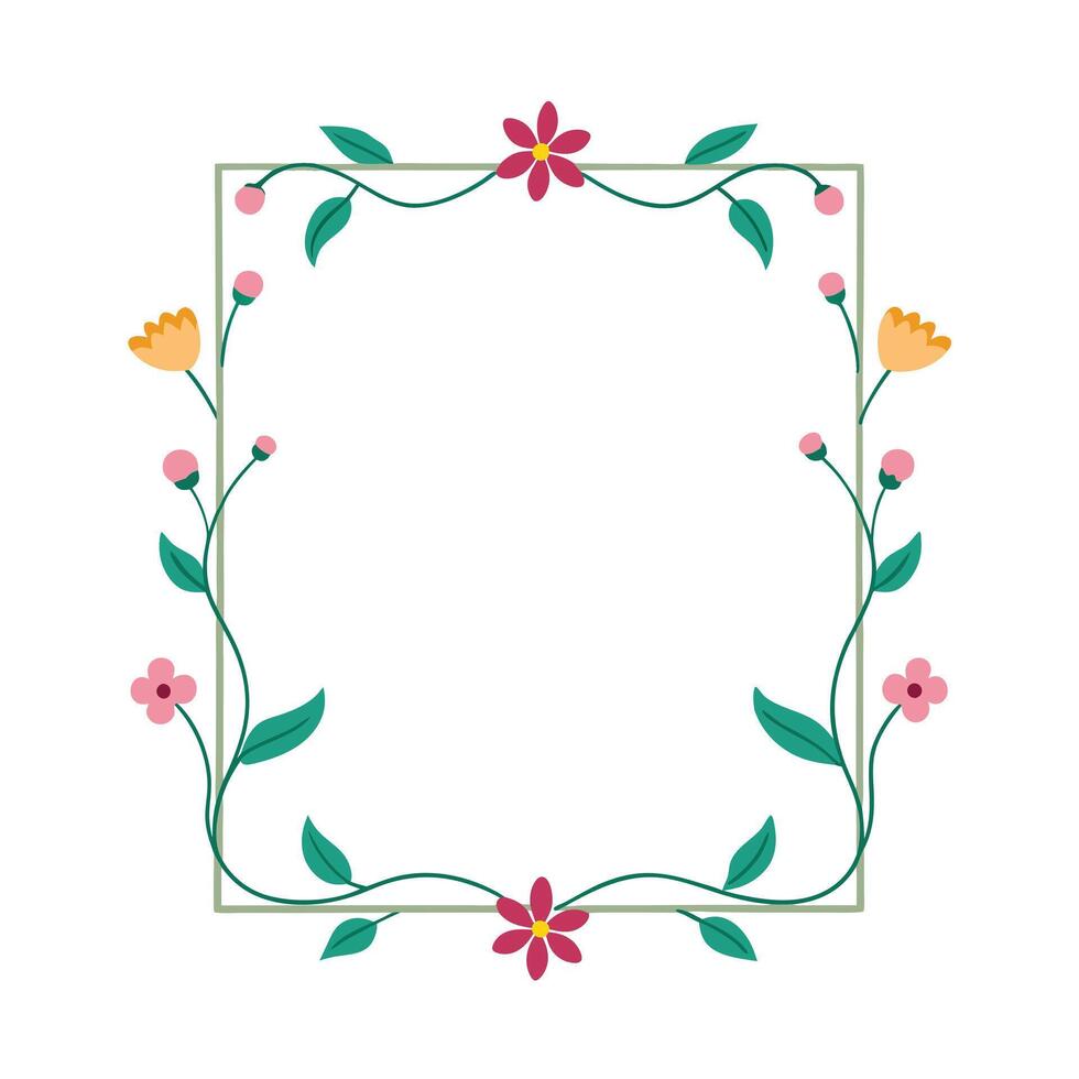 Beautiful Floral Frame Border Illustration vector