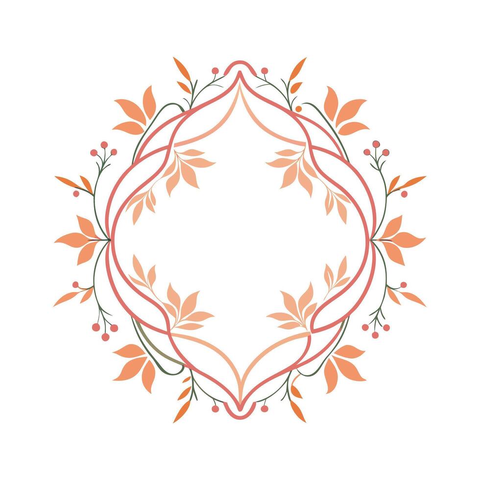 Beautiful Floral Frame Border Illustration vector