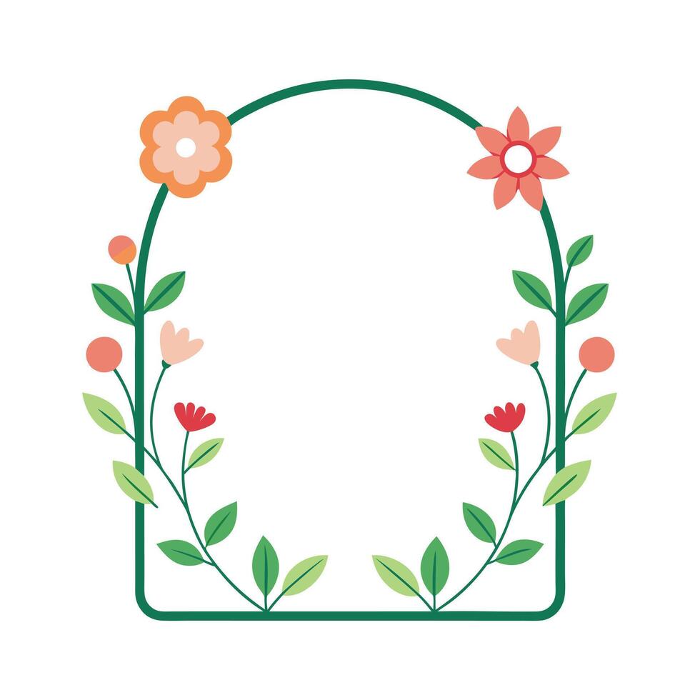 Beautiful Floral Frame Border Illustration vector