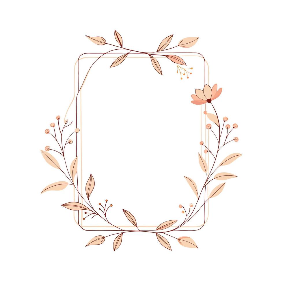Beautiful Floral Frame Border Illustration vector