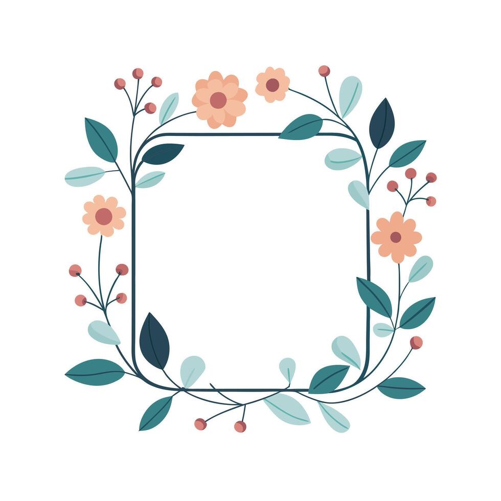 Beautiful Floral Frame Border Illustration vector