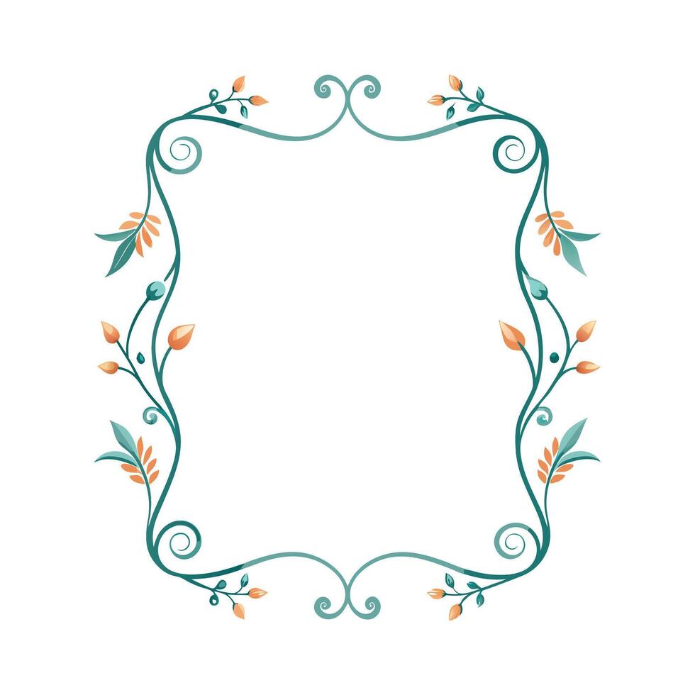 Beautiful Floral Frame Border Illustration vector