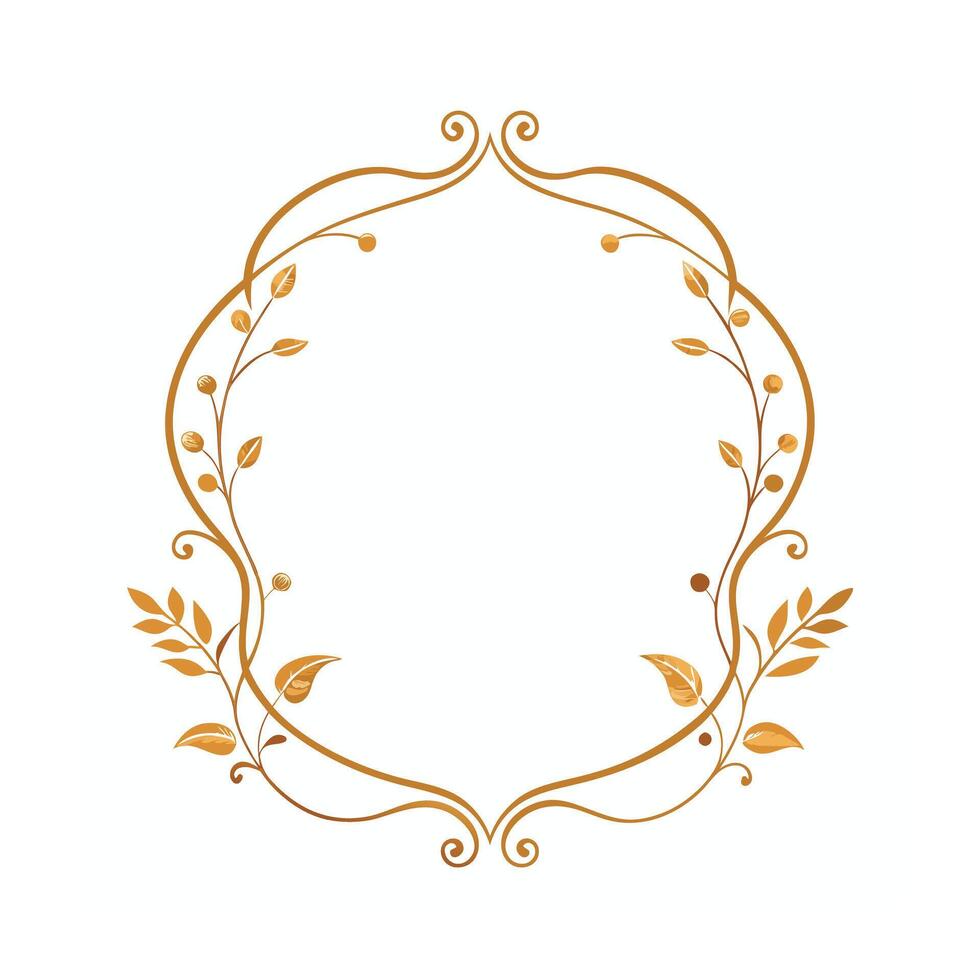 Beautiful Floral Frame Border Illustration vector