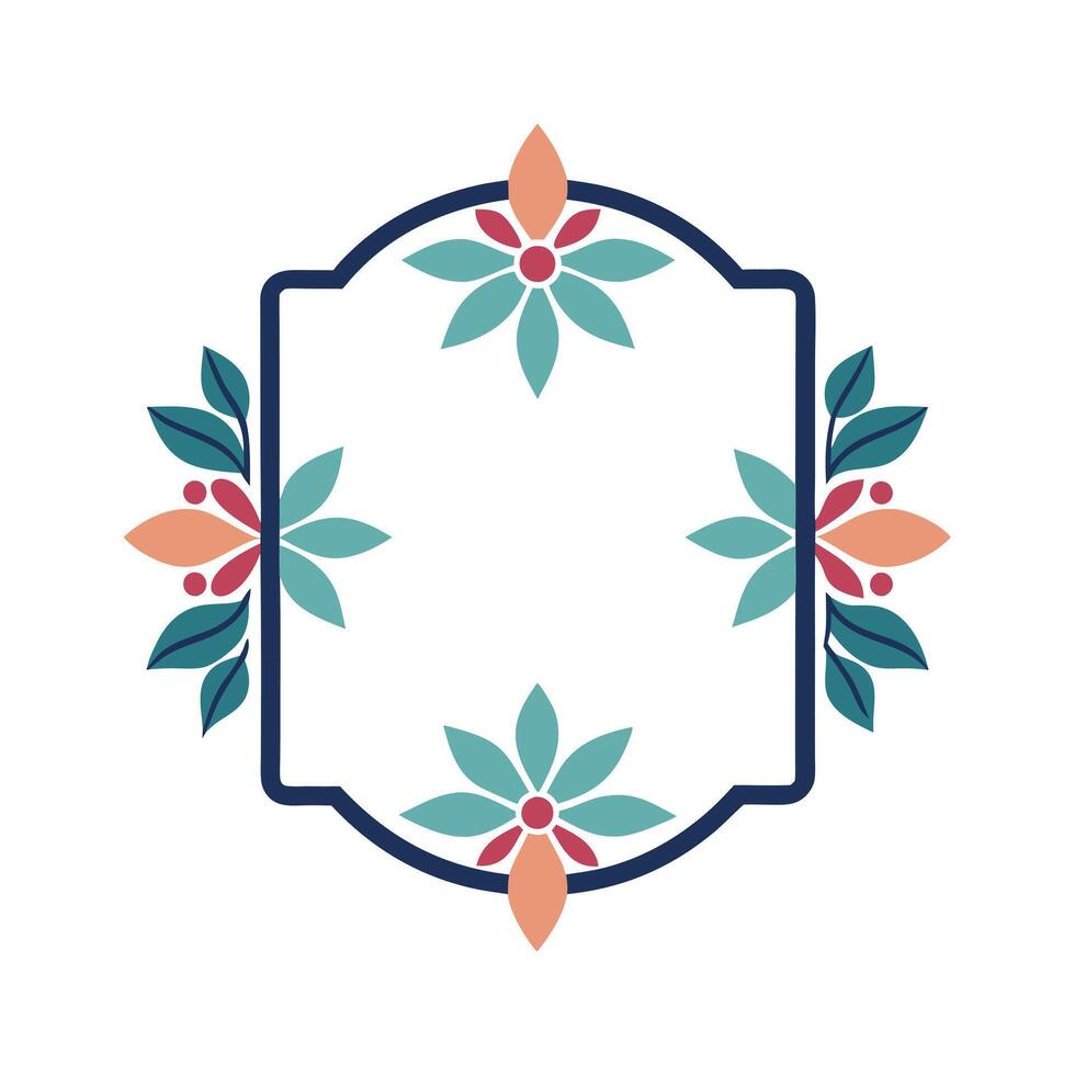 Beautiful Floral Frame Border Illustration vector