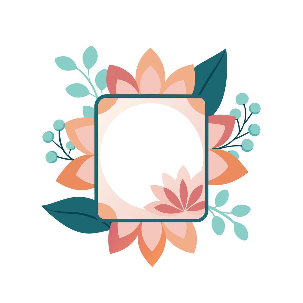 Beautiful Floral Frame Border Illustration vector