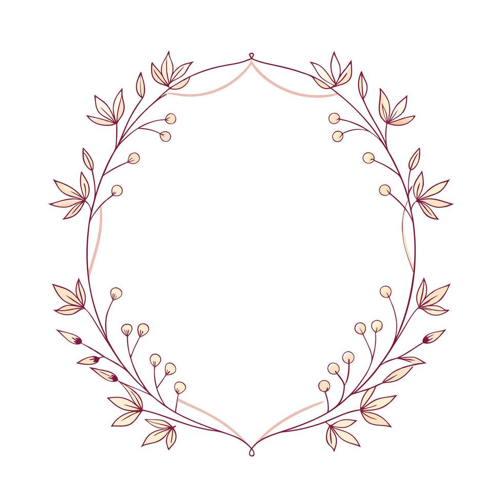 Beautiful Floral Frame Border Illustration vector