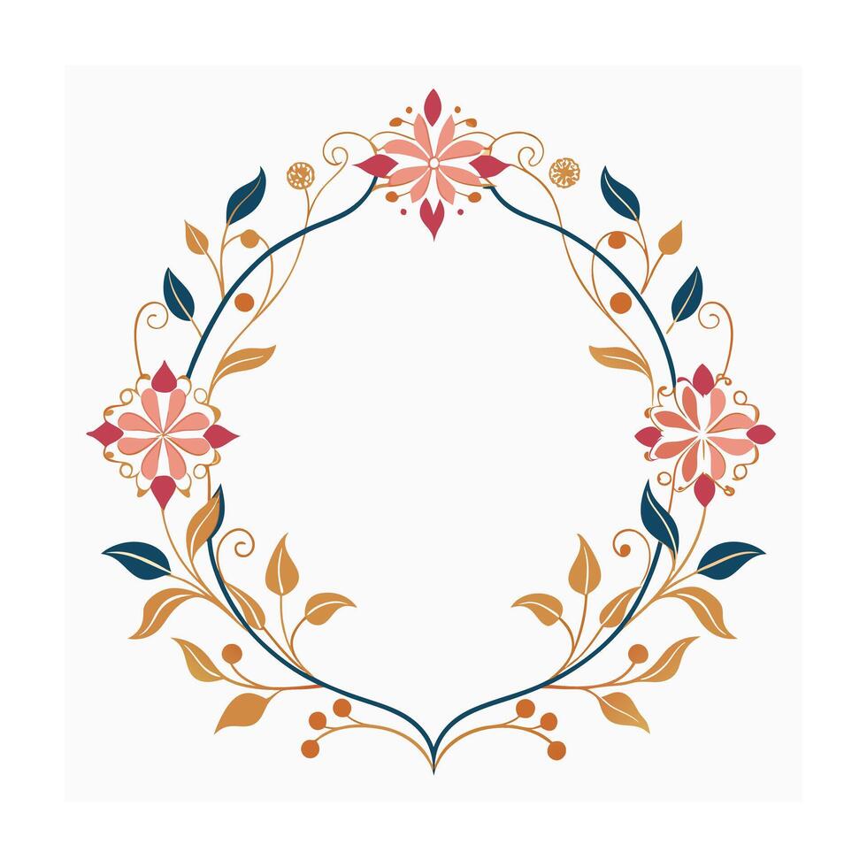 Beautiful Floral Frame Border Illustration vector
